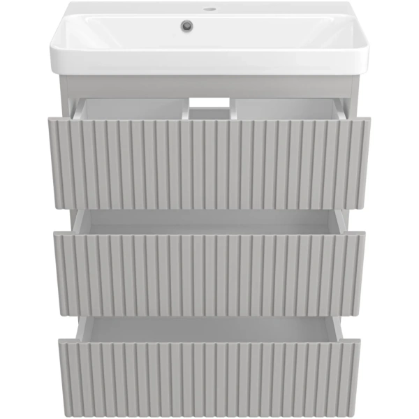 Тумба с раковиной 70 Brevita Victory УТ000023621 серый шелк