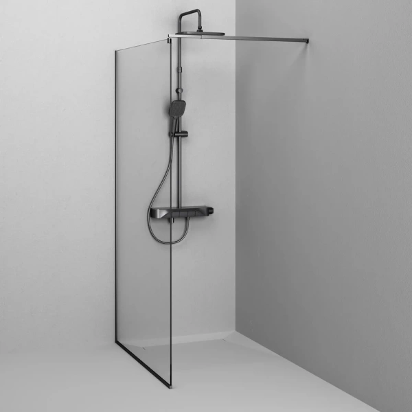 Душевая перегородка 110 см Am.Pm Func W84WI-110-F1-BTE черный