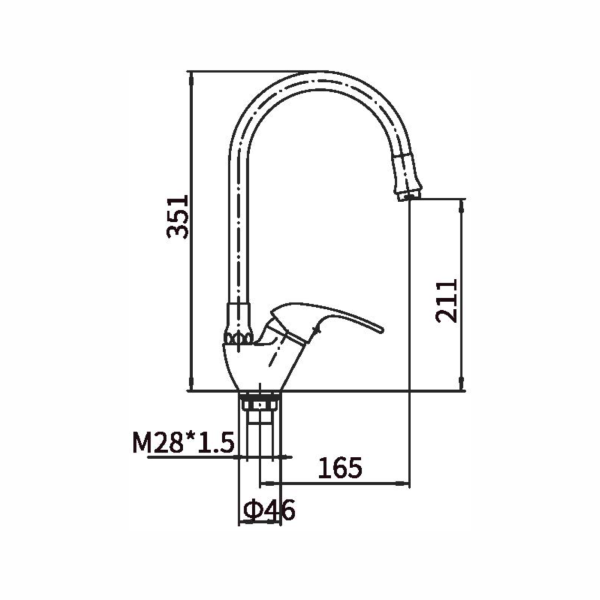 Смеситель для кухни с гибким изливом FASHUN A4403+A7254