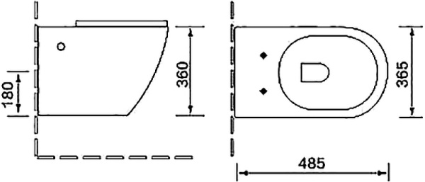 Комплект унитаза с инсталляцией SantiLine SL-5005+SL-01
