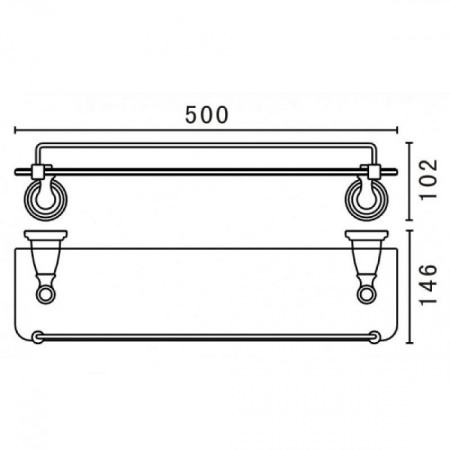 Стеклянная полка Art&Max AM-E-2611-Do