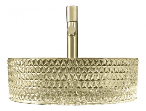 Раковина накладная стеклянная ABBER Glas AK2301GG золото