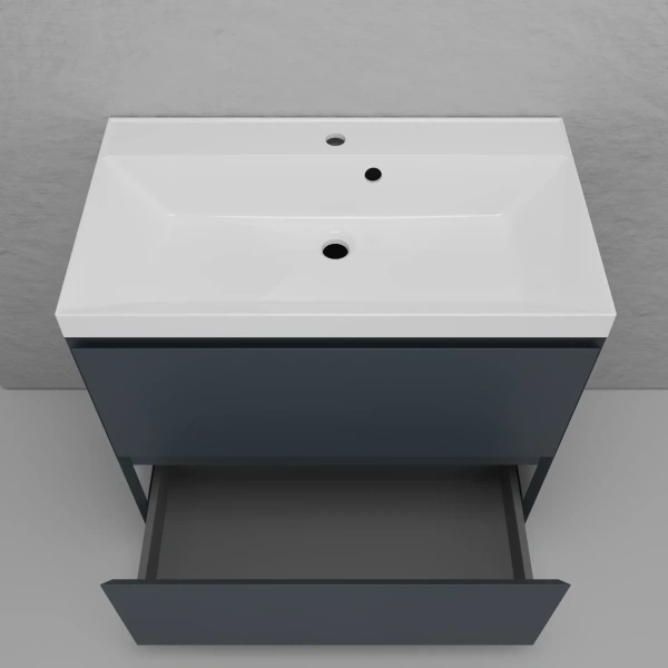 Тумба напольная без раковины 80 см Style Line Манхэттен ЛС-00002372 графит матовый