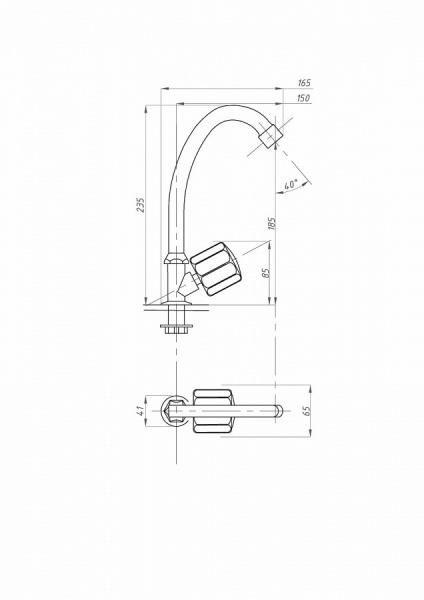 Кран для холодной воды FAUZT FZs-101-63 тип Кр-ЦБА
