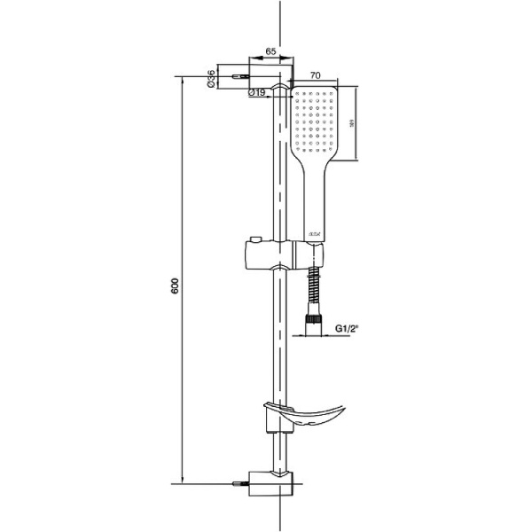 Душевой гарнитур E.C.A Tiera 102846029EX Душевой гарнитур E.C.A Tiera 102846029EX