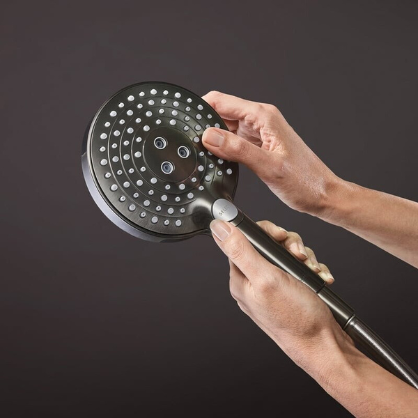 Душевая система с термостатом Hansgrohe Raindance Select S Showerpipe 240 1jet PowderRain 27633340 шлифованный черный хром
