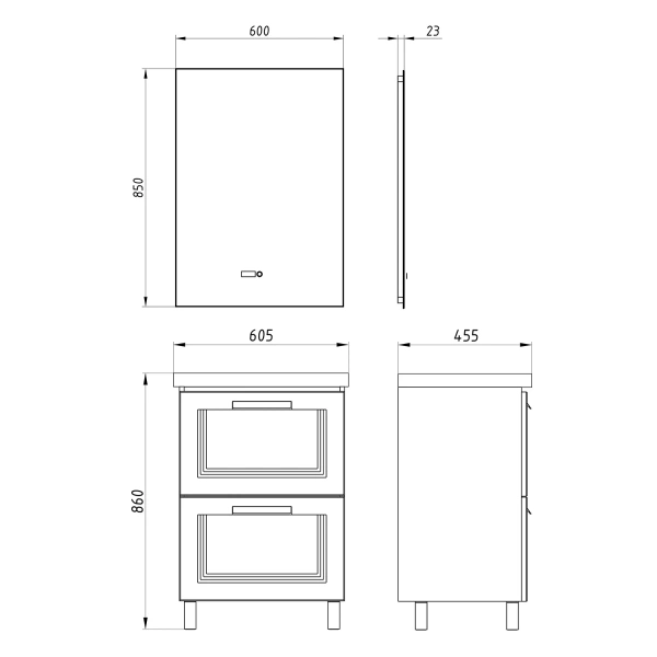 Тумба под раковину ASB-Mebel София 60 (10943)