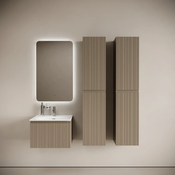 Тумба без раковины подвесная Sancos Code CD60GB серо-бежевый матовый