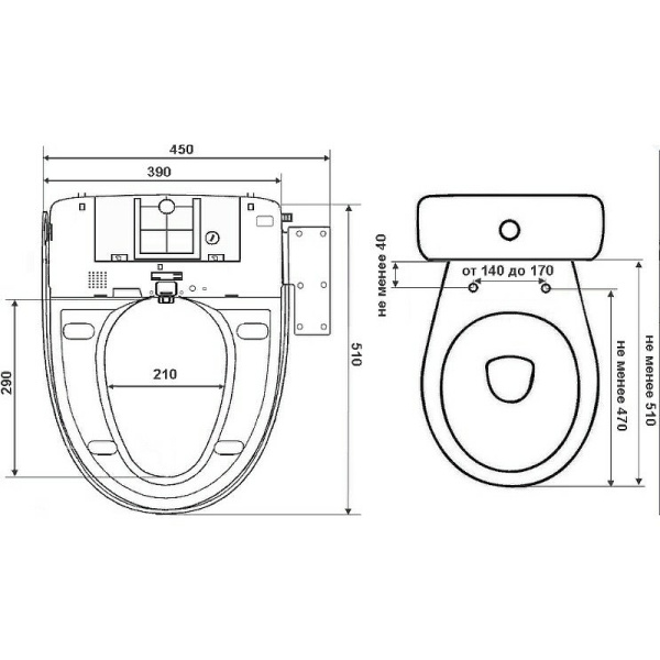 Крышка-биде Timo TE-710 Белая с Микролифтом