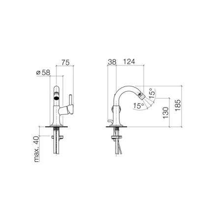 Смеситель для биде Dornbracht LaFleur 33.600.955.47