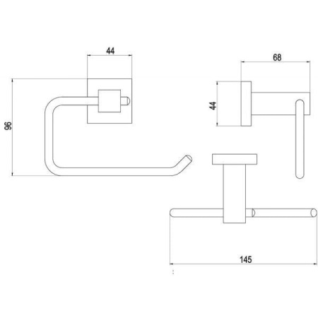 Бумагодержатель Timo Selene 10041/00