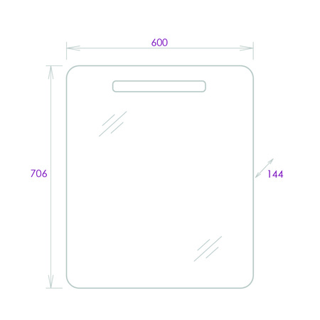 Зеркало-шкаф c подсветкой Onika Неаполь 60 (60x70,6) 206064