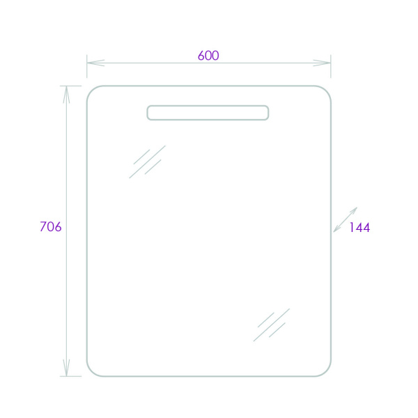 Зеркало-шкаф c подсветкой Onika Неаполь 60 (60x70,6) 206064