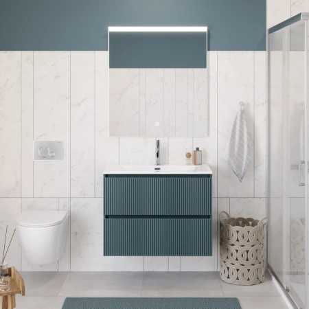 Тумба под раковину 80 BelBagno Uno UNO-800-2C-SO-AO голубой матовый, без раковины