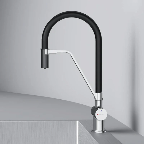 Смеситель для кухни с подключением к фильтру Am.Pm Func F8F07802 хром/черный