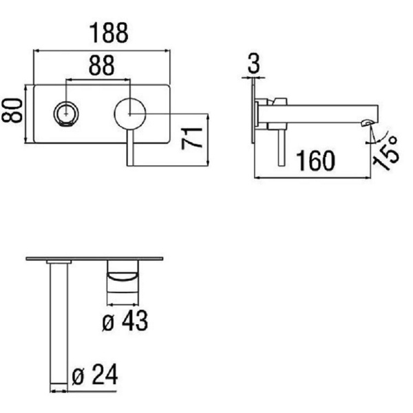 Смеситель для раковины Nobili Live LV00498CR