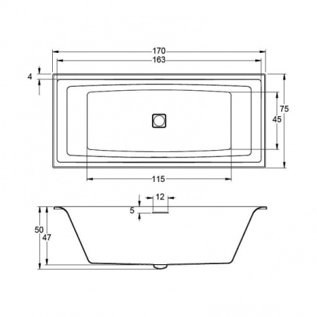Ванна акриловая Riho Still Square (170x75) B100001005