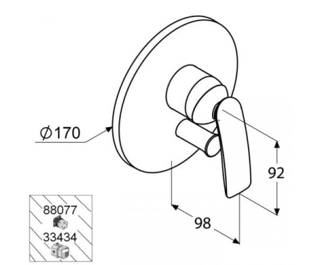 Смеситель для ванны/душа Kludi Balance 525150575