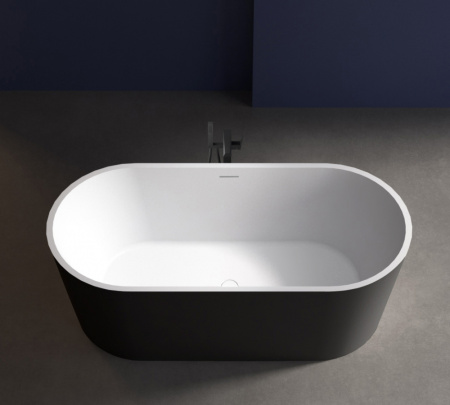 Акриловая ванна (170х80) ABBER AB9209MB без гидромассажа, черный