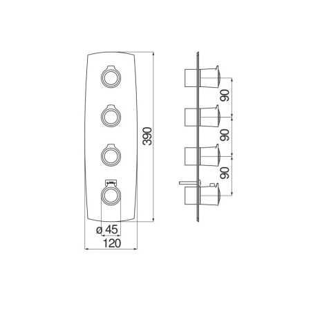 Термостат для ванны Nobili Sofi SI98104BR