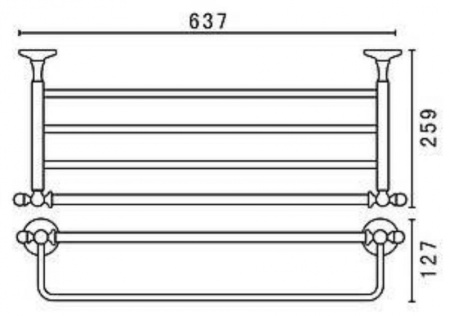 Полка для полотенец Art&Max AM-2622Q