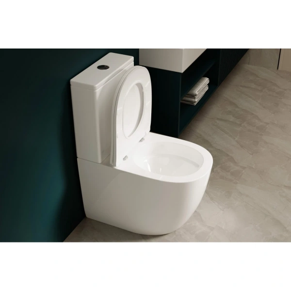 Унитаз ABBER Bequem AC1110T компакт белый, безободковый торнадо