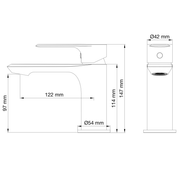 Смеситель для раковины WONZON & WOGHAND BRILLIANT, черный матовый WW-88018079-MB Смеситель для раковины WONZON & WOGHAND BRILLIANT, черный матовый WW-88018079-MB