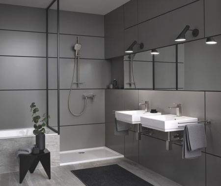 Смеситель для раковины однорычажный Grohe Eurocube 23445 DC0 (23445DC0) суперсталь