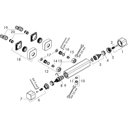 Термостат для душа Hansgrohe Ecostat E 15773000