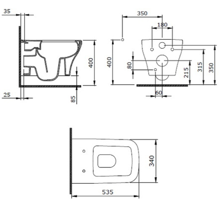 Комплект унитаза с инсталляцией Berges Wasserhaus Novum 042454