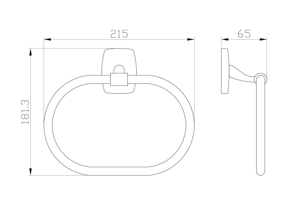Кольцо для полотенец WONZON & WOGHAND PORTO, хром WW-1003