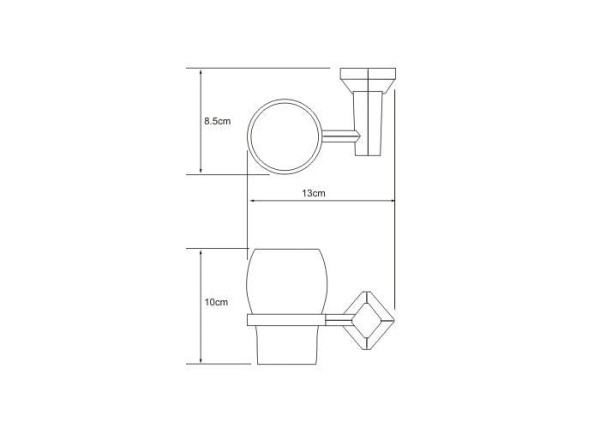 Подстаканник одинарный WasserKraft Aller 1128
