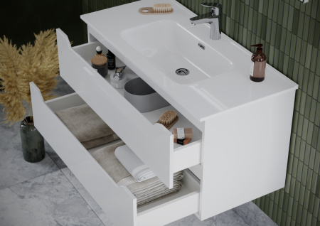 Тумба под раковину Sancos  Norma 2.0 NR2.120-1W белый глянец