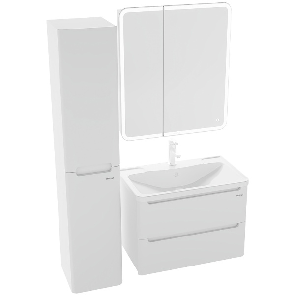 Тумба подвесная Grossman АДЕЛЬ-70 см 107006  с 2-я ящ, белая