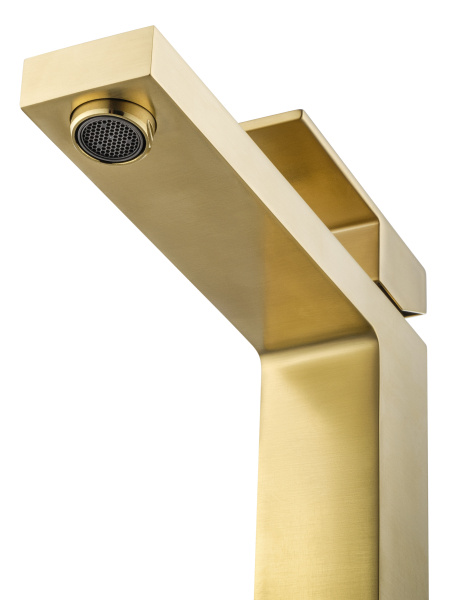 Смеситель для раковины высокий WONZON & WOGHAND CUBE, брашированное золото WW-88239016- BG Смеситель для раковины высокий WONZON & WOGHAND CUBE, брашированное золото WW-88239016- BG