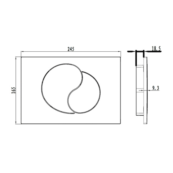 Клавиша смыва IDDIS Unifix универсальная  хром 021 (UNI21CHi77)