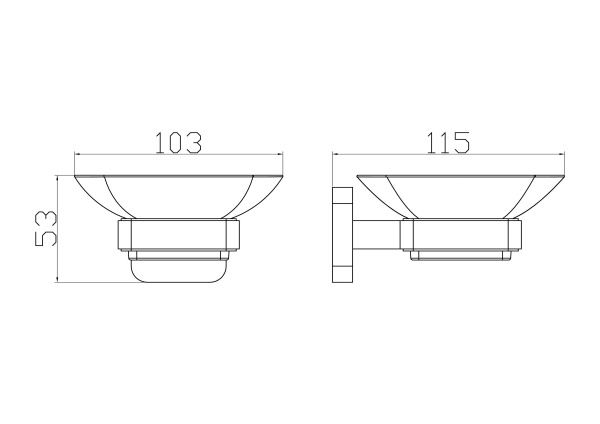 Мыльница с держателем WONZON & WOGHAND STILL, хром WW-6622