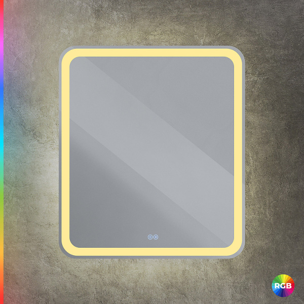 Зеркало c RGB подсветкой (70х80) Cezares CZR-SPC-MC-700-800-RGB-TCH
