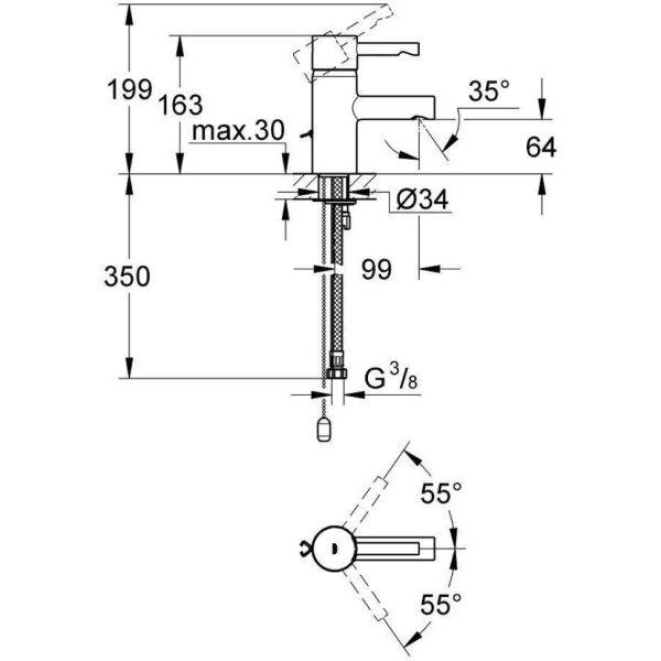 Смеситель однорычажный для раковины Grohe Essence 33596 000 (33596000) Смеситель однорычажный для раковины Grohe Essence 33596 000 (33596000)
