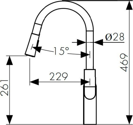 Смеситель для кухонной мойки KAISER Linear (59044)