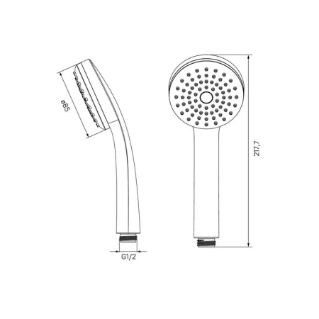 Лейка для душа IDDIS 1F (0011F85i18)
