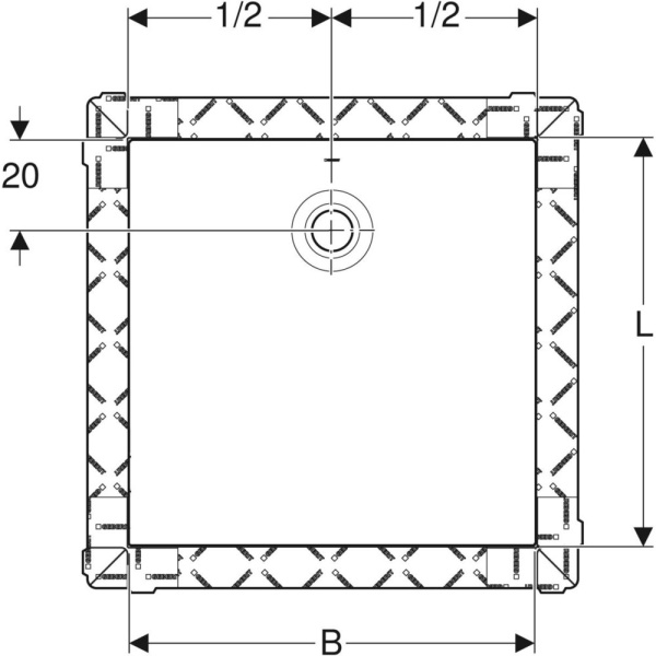 Geberit квадратный душевой поддон Olona 550.901.00.1