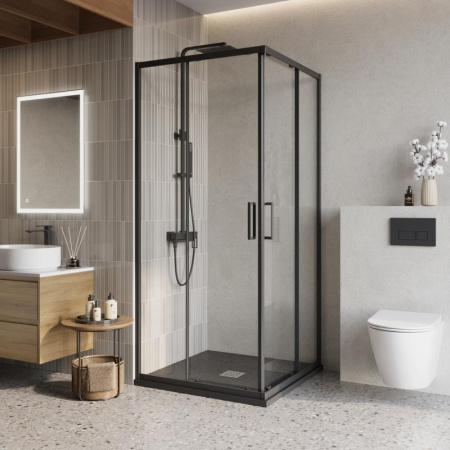 Душевой уголок BelBagno Luce LUCE-A-2-90-C-NERO