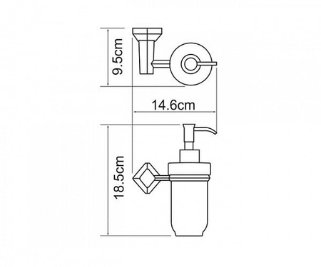 Дозатор для жидкого мыла WasserKraft Aller 1199C
