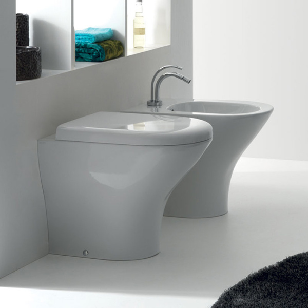 Приставной безободковый унитаз Kerasan Aquatech 371901 без сиденья