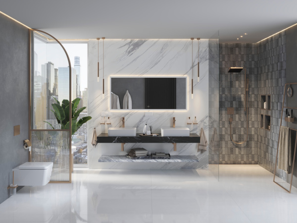 Стакан для зубных щеток Hansgrohe AddStoris 41749140 шлифованная бронза