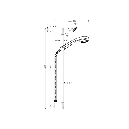 Душевой гарнитур Hansgrohe Crometta 85 27728000 хром