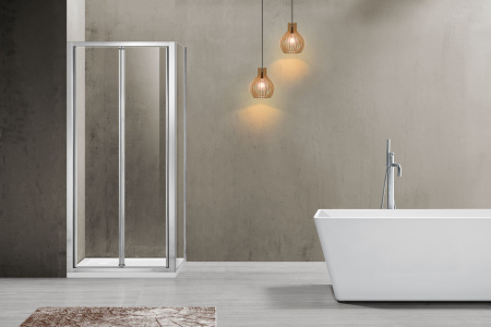 Душевой уголок Vincea  Garda VSR-1G9090CL  (90х90) хром, стекло прозрачное