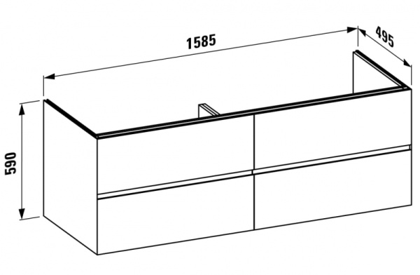 Тумба для раковины Laufen Palomba 4.0747.4.180.223.1