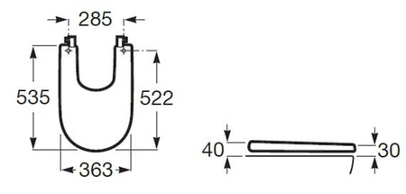 Крышка для биде Roca Meridian 8062A000B